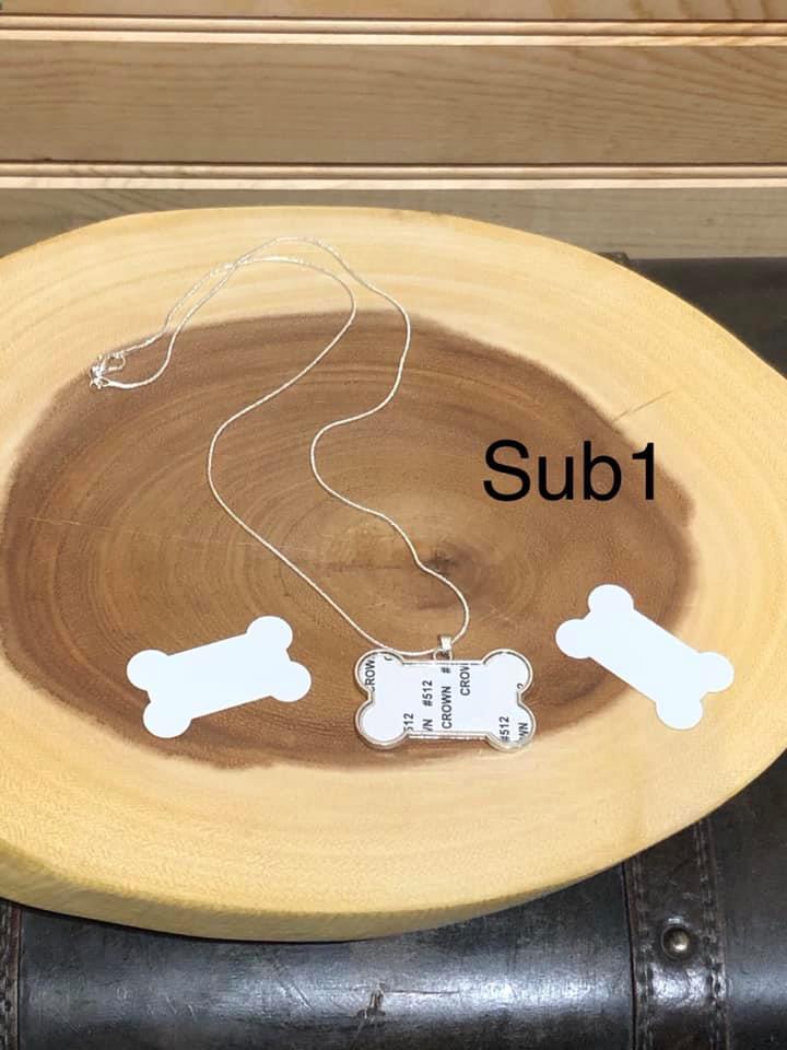 Sublimation Necklace - Dog Bone