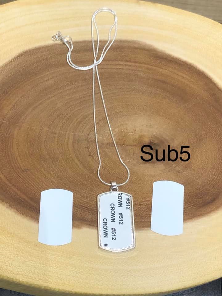 Sublimation Necklace - Bowed Rectangle