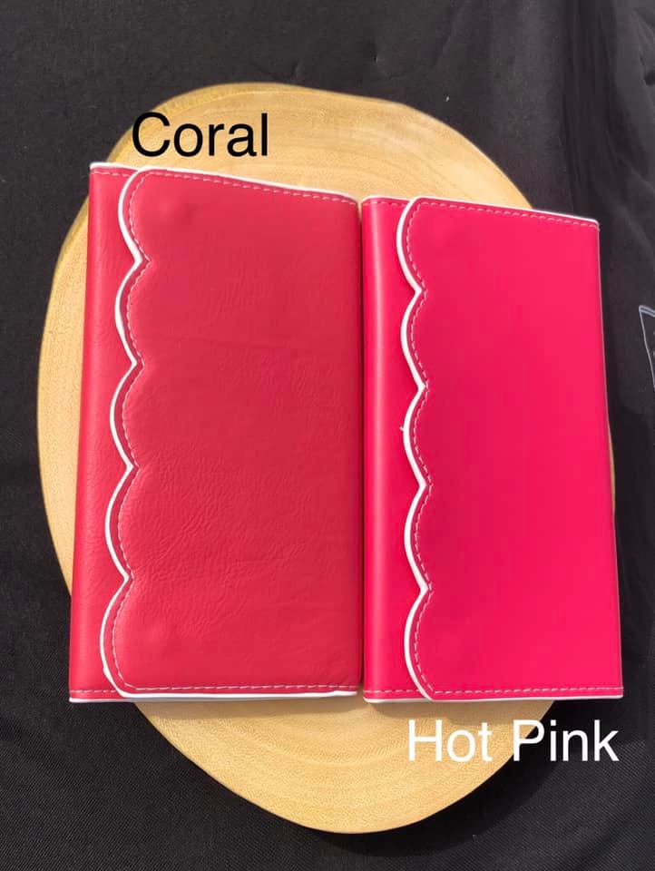 Scallop Wallet - Coral