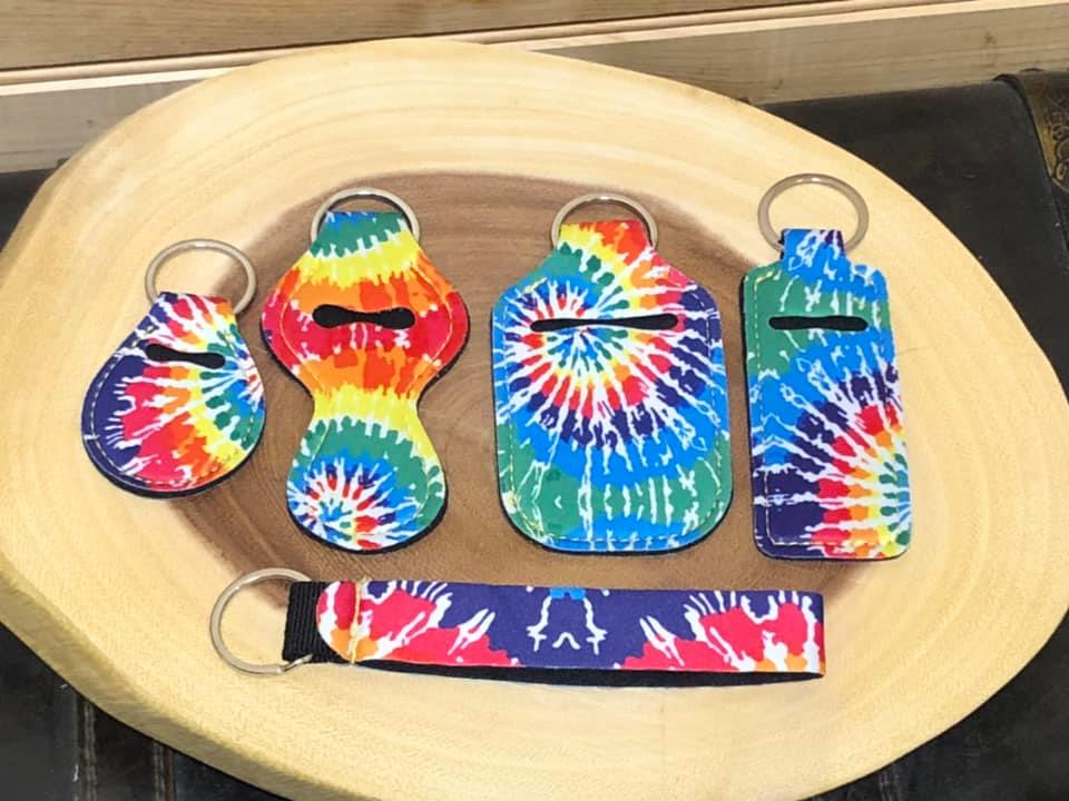 Neoprene Keyring Set - Tye Dye
