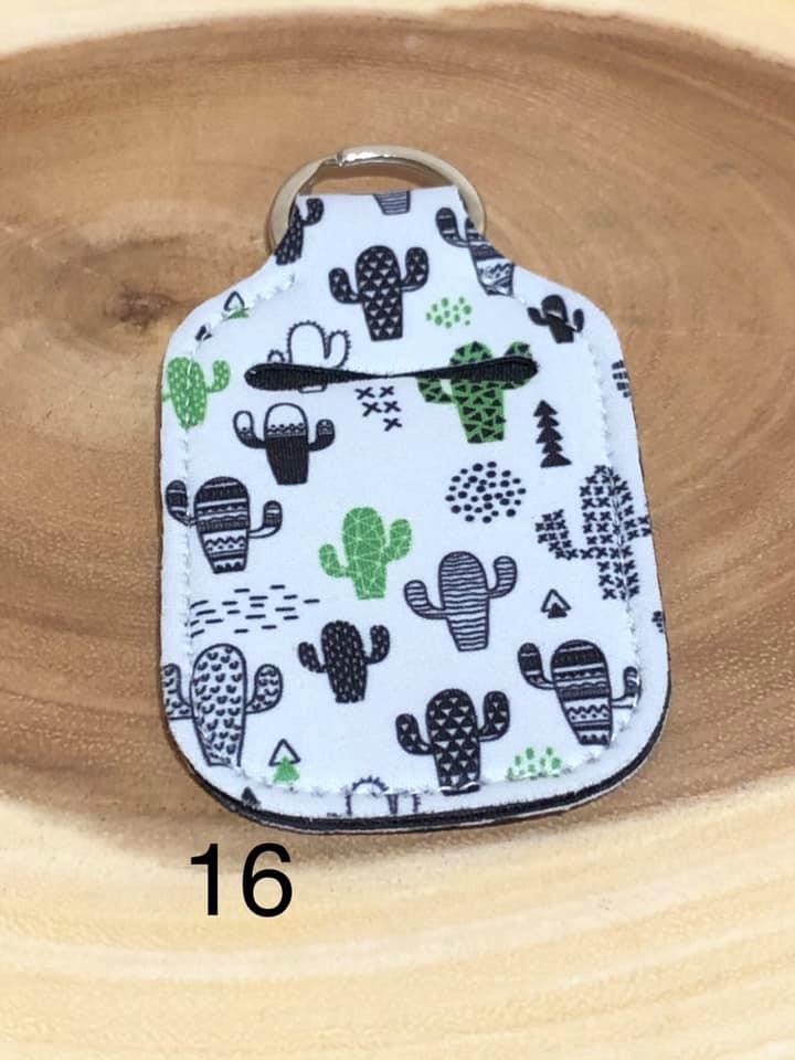 Neoprene Hand Sanitizer Keyring - #16 - Cactus