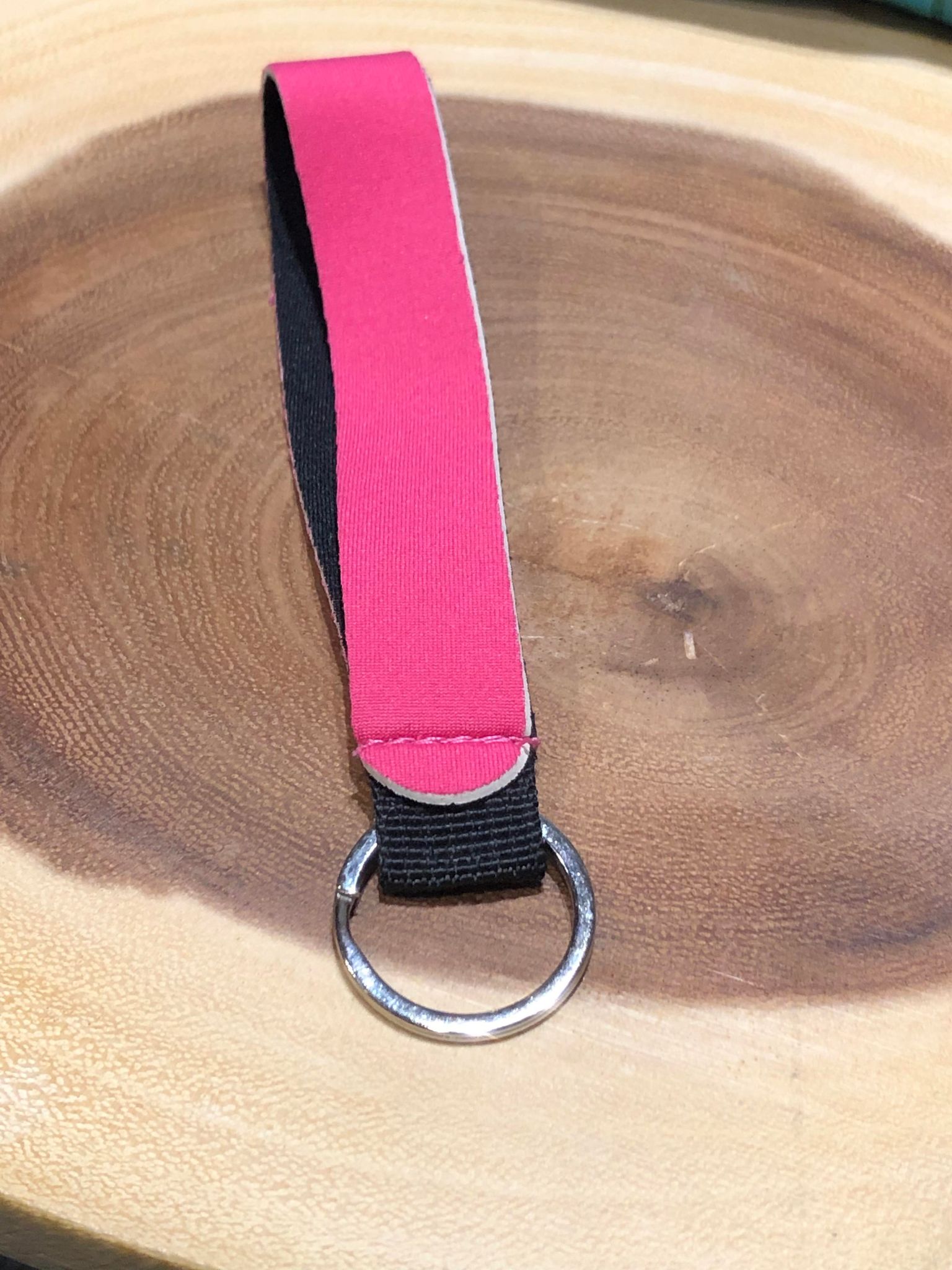 Neoprene Key Fob - Hot Pink