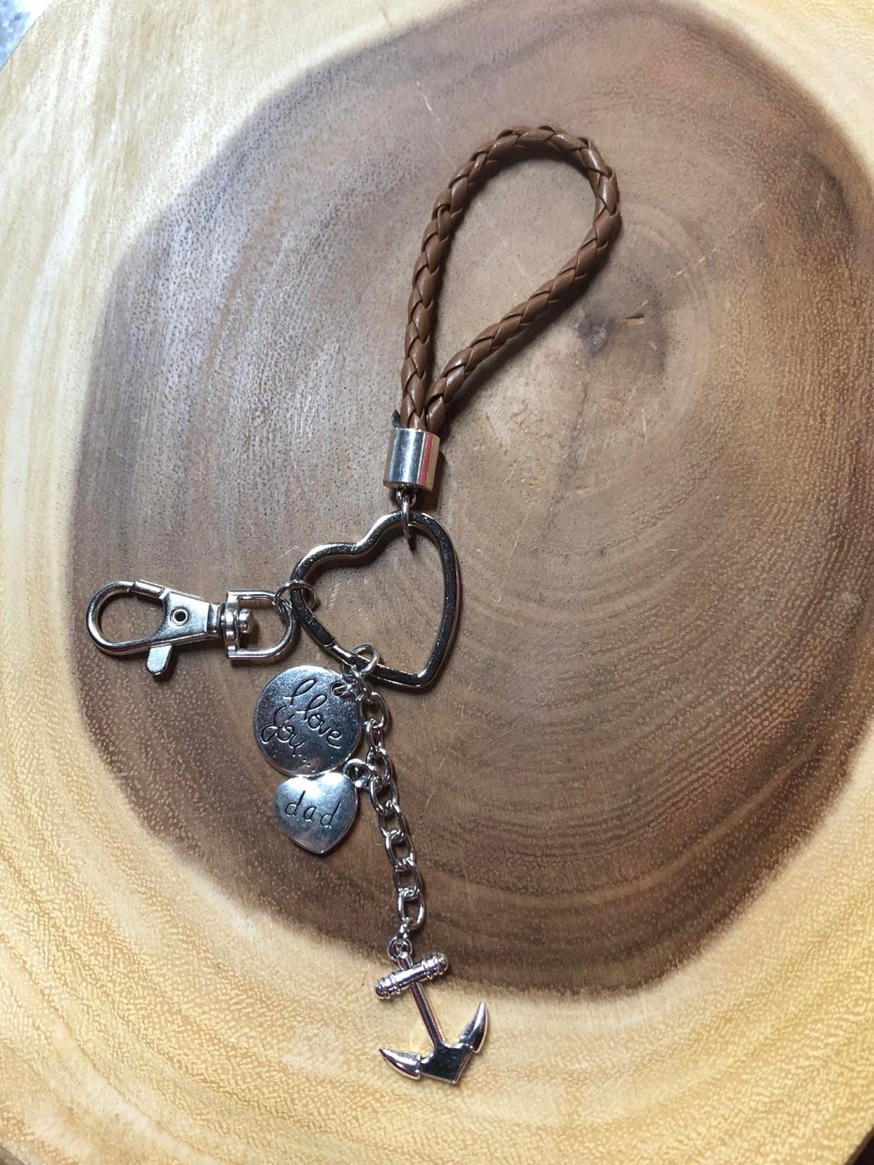 I Love You Dad Keyring with Clip