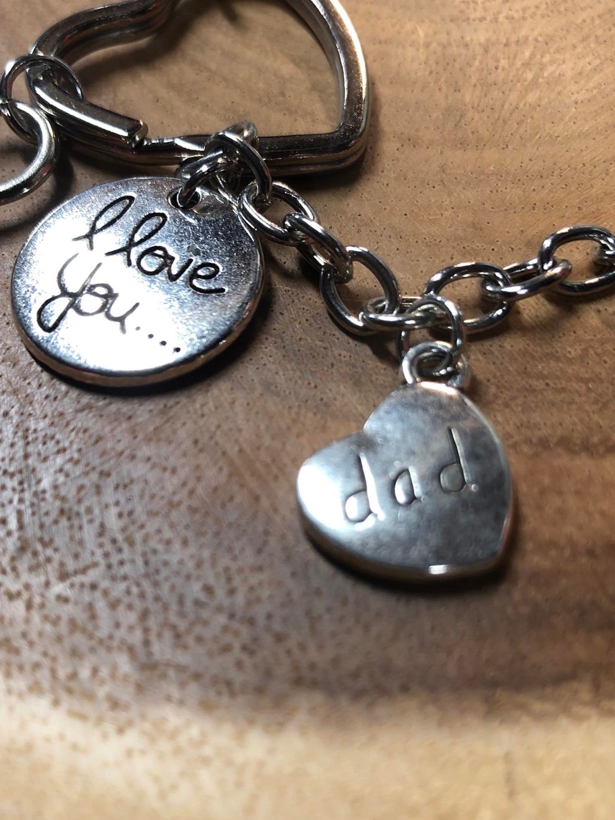 I Love You Dad Keyring with Clip