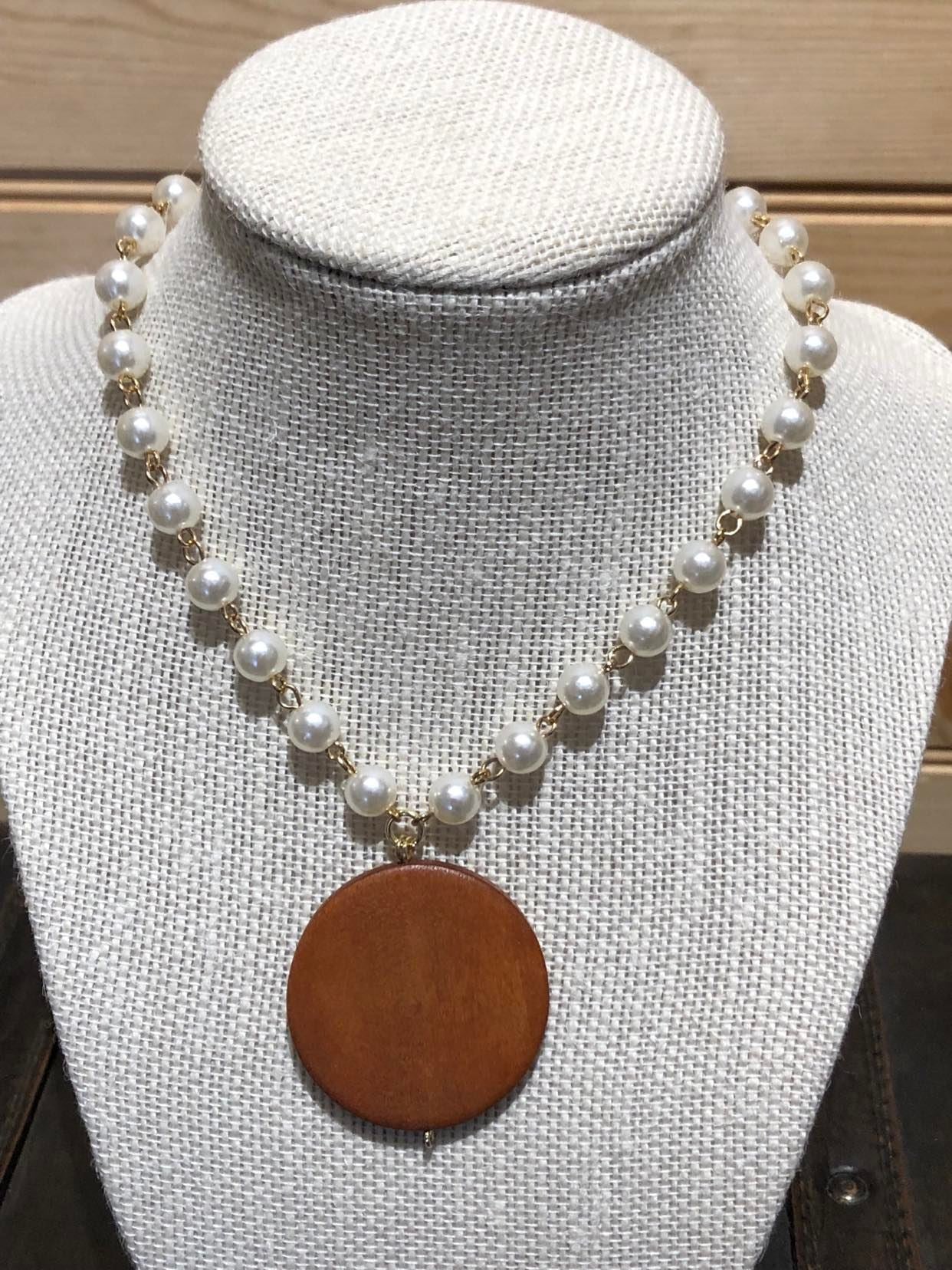 Pearl Necklace with loop to attach the Clip Tassels.