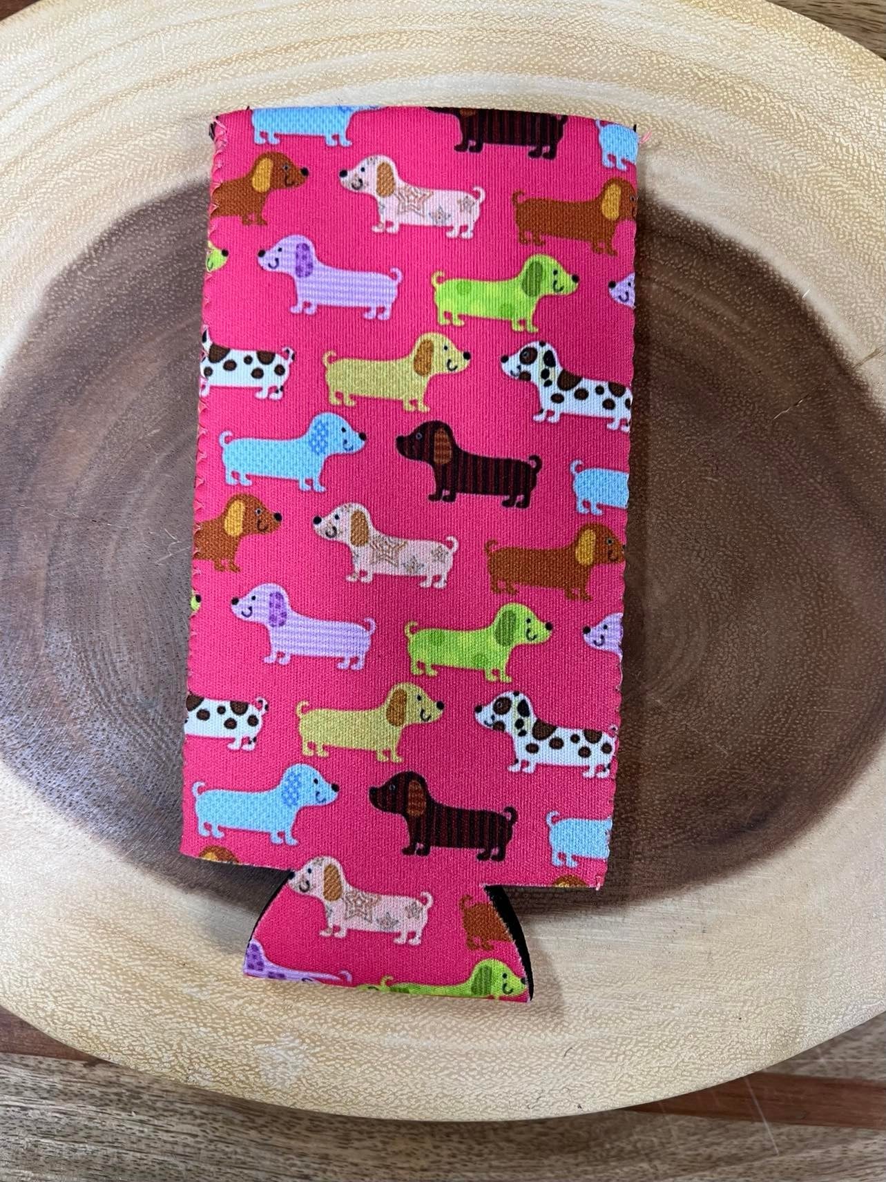 Tall Skinny Can Sleeve - Dachshunds