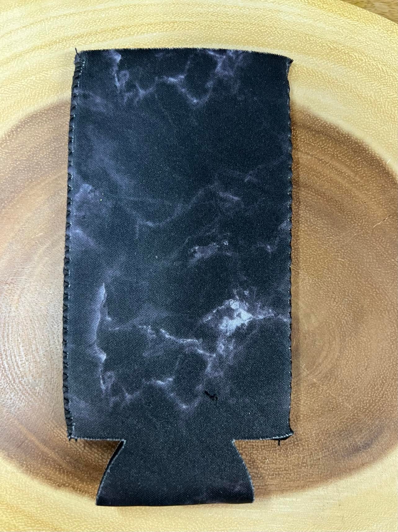 Tall Skinny Can Sleeve - Black Marble
