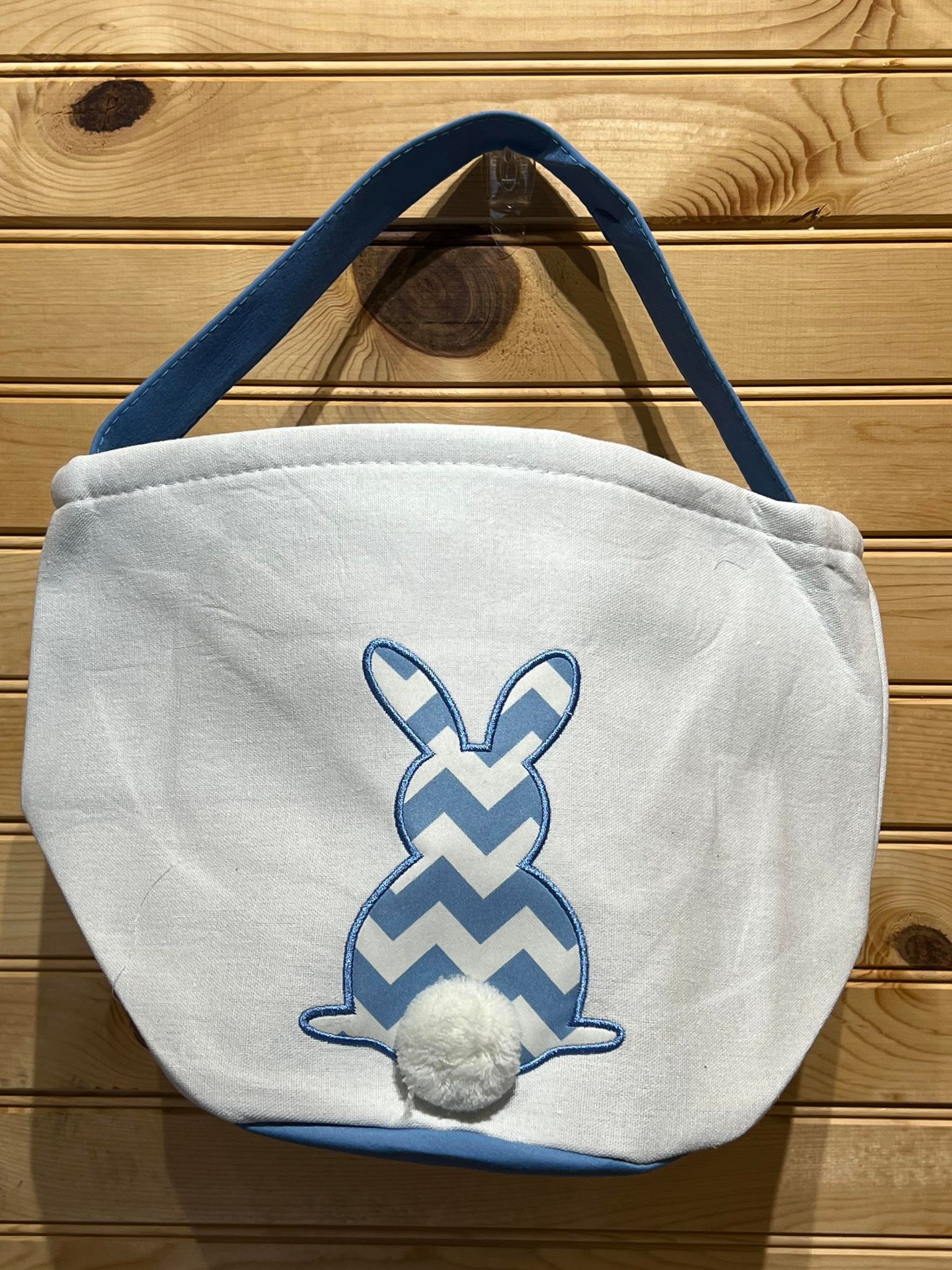 Easter Basket - EB112 - Chevron Bunny - Blue