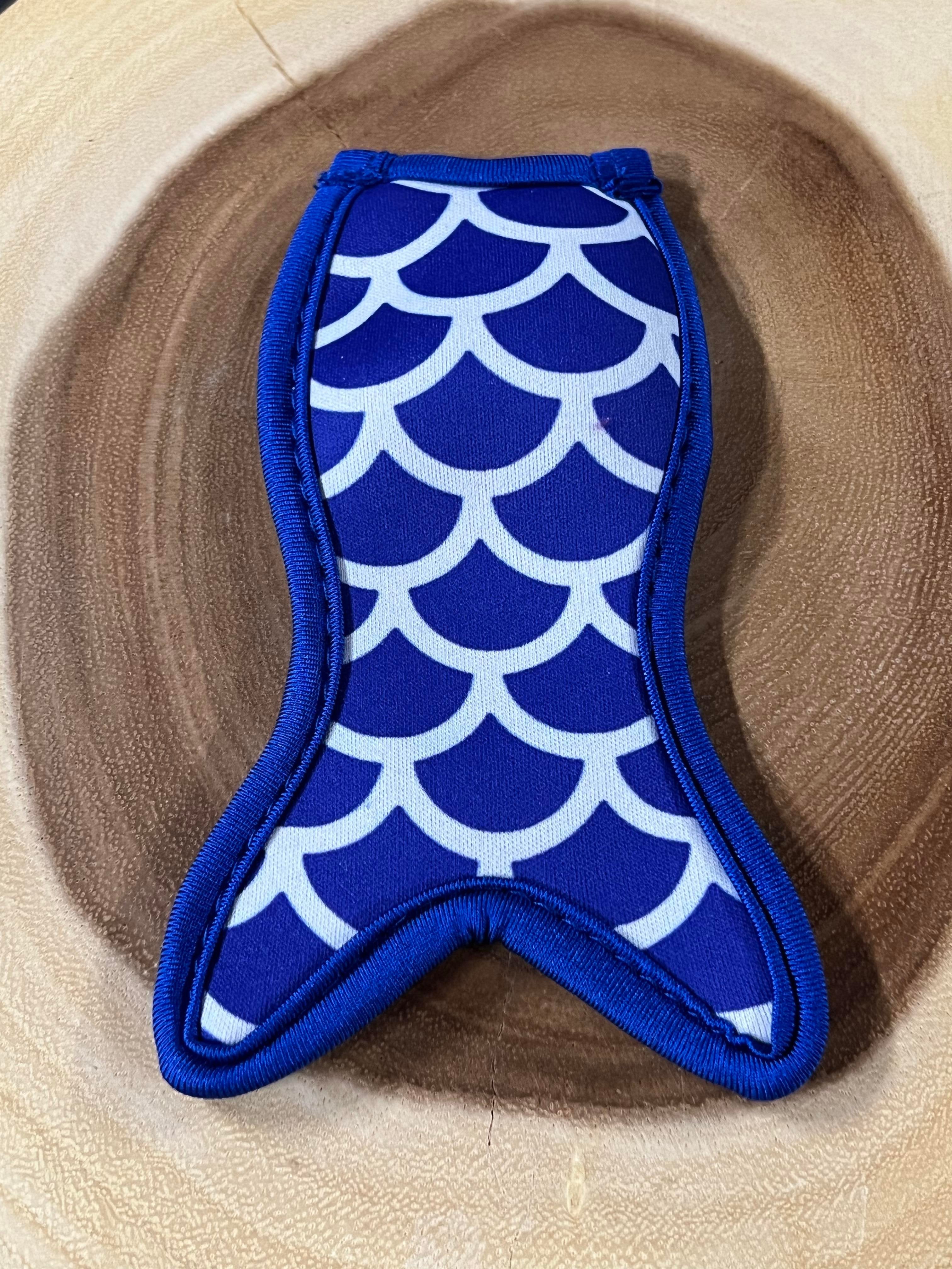 Mermaid Popsicle Holder - #14 - Dk Blue / White
