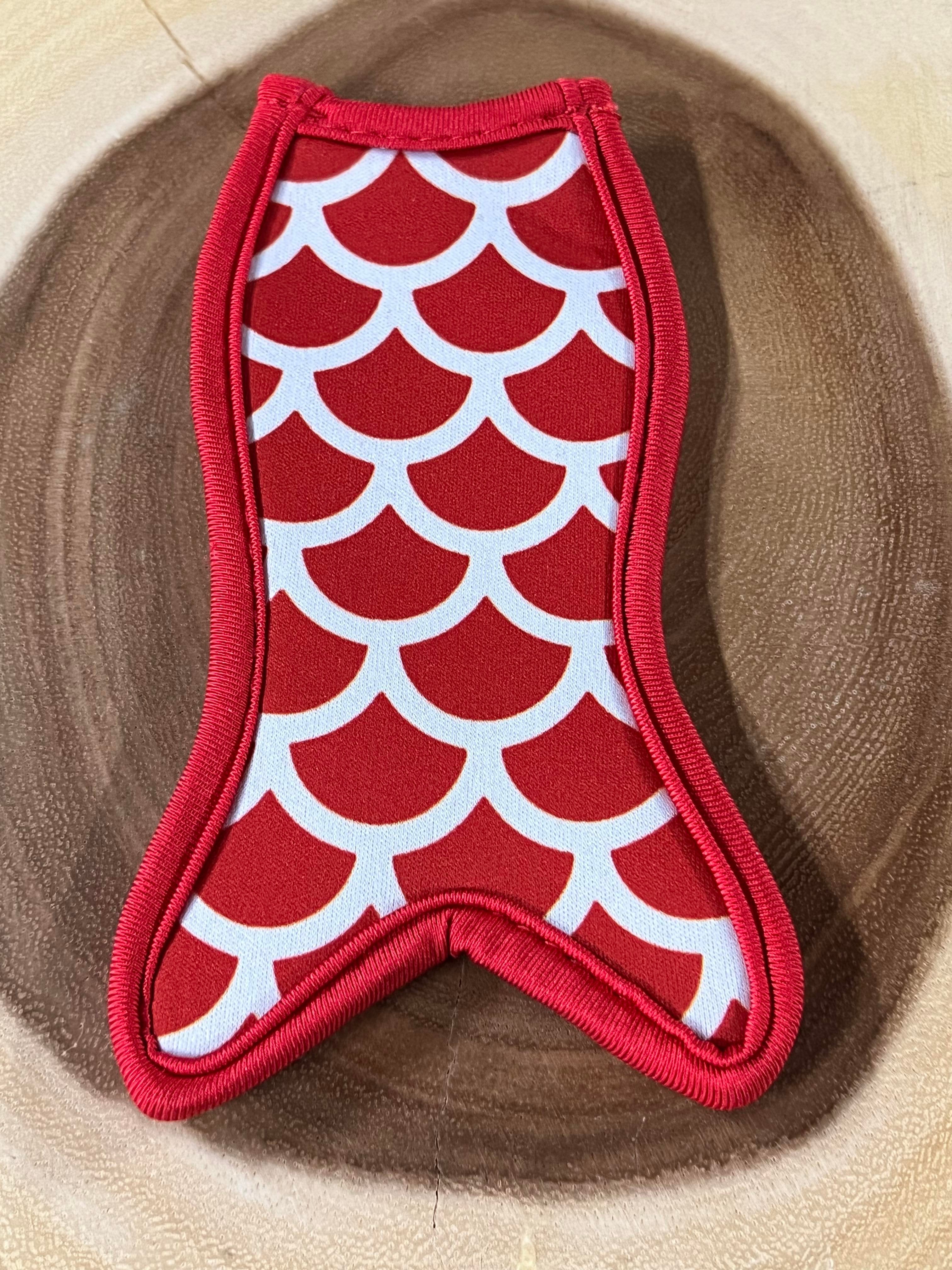 Mermaid Popsicle Holder - #4 - Red / White