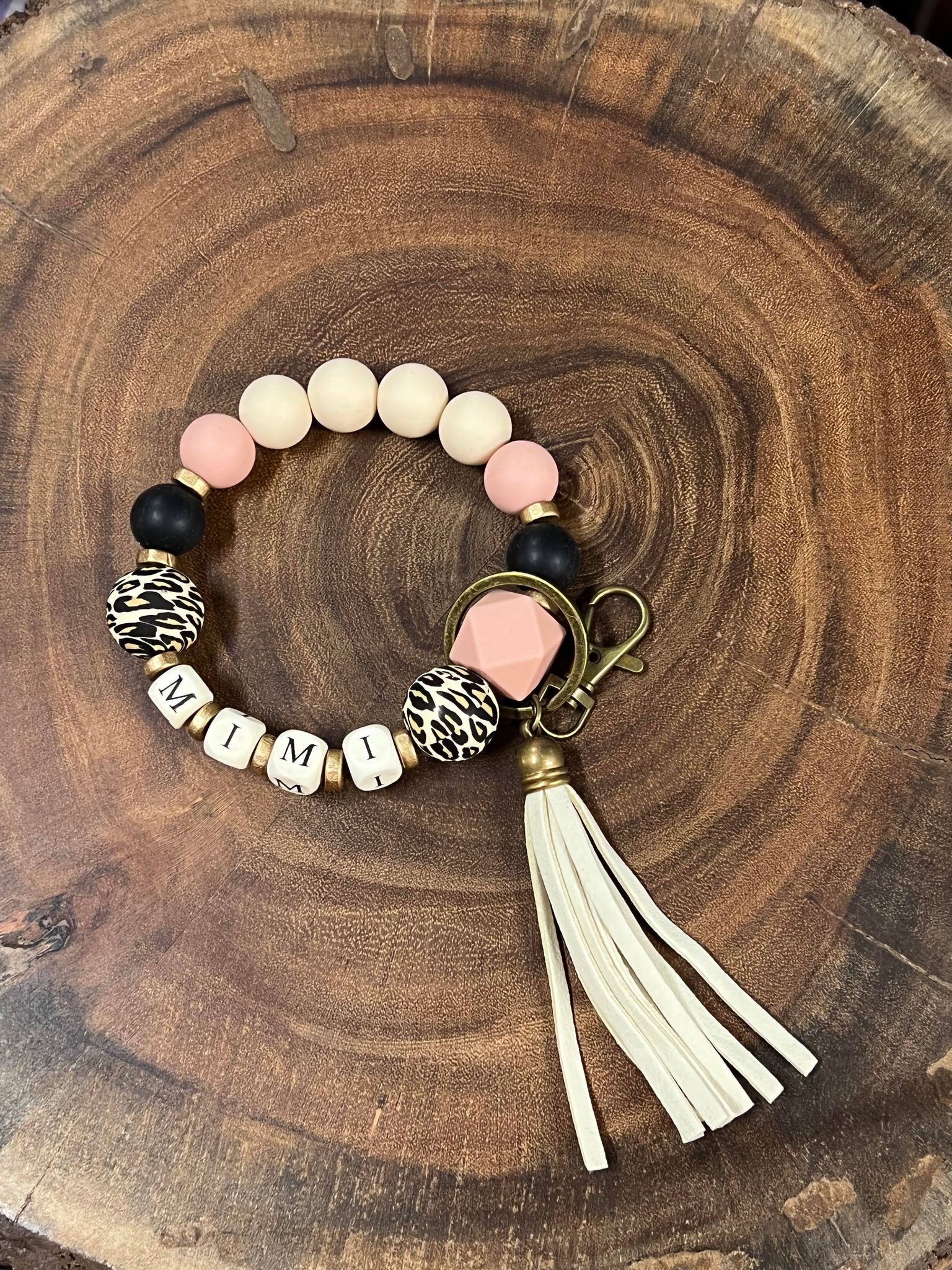 MIMI Silicone Bead Bracelet Keyring