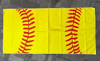 Rectangle Beach Towel - Softball