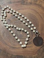 Pearl necklace with Front Bar Closure