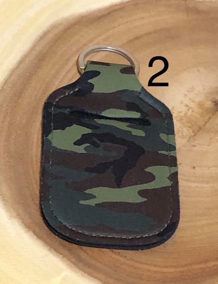 Neoprene Hand Sanitizer Keyring - #2 - Camo