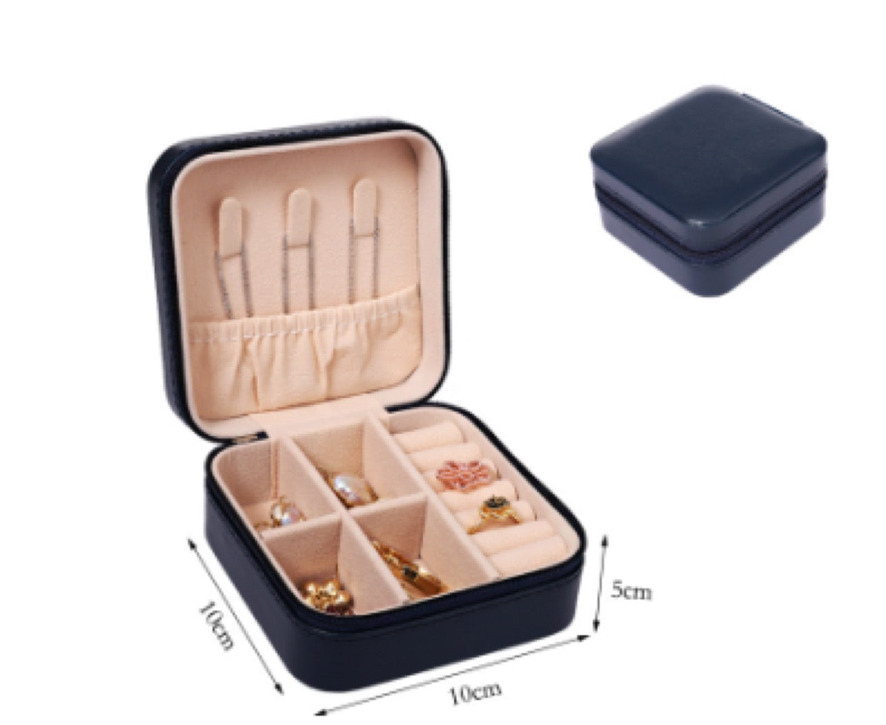 Square Jewelry Box - Black