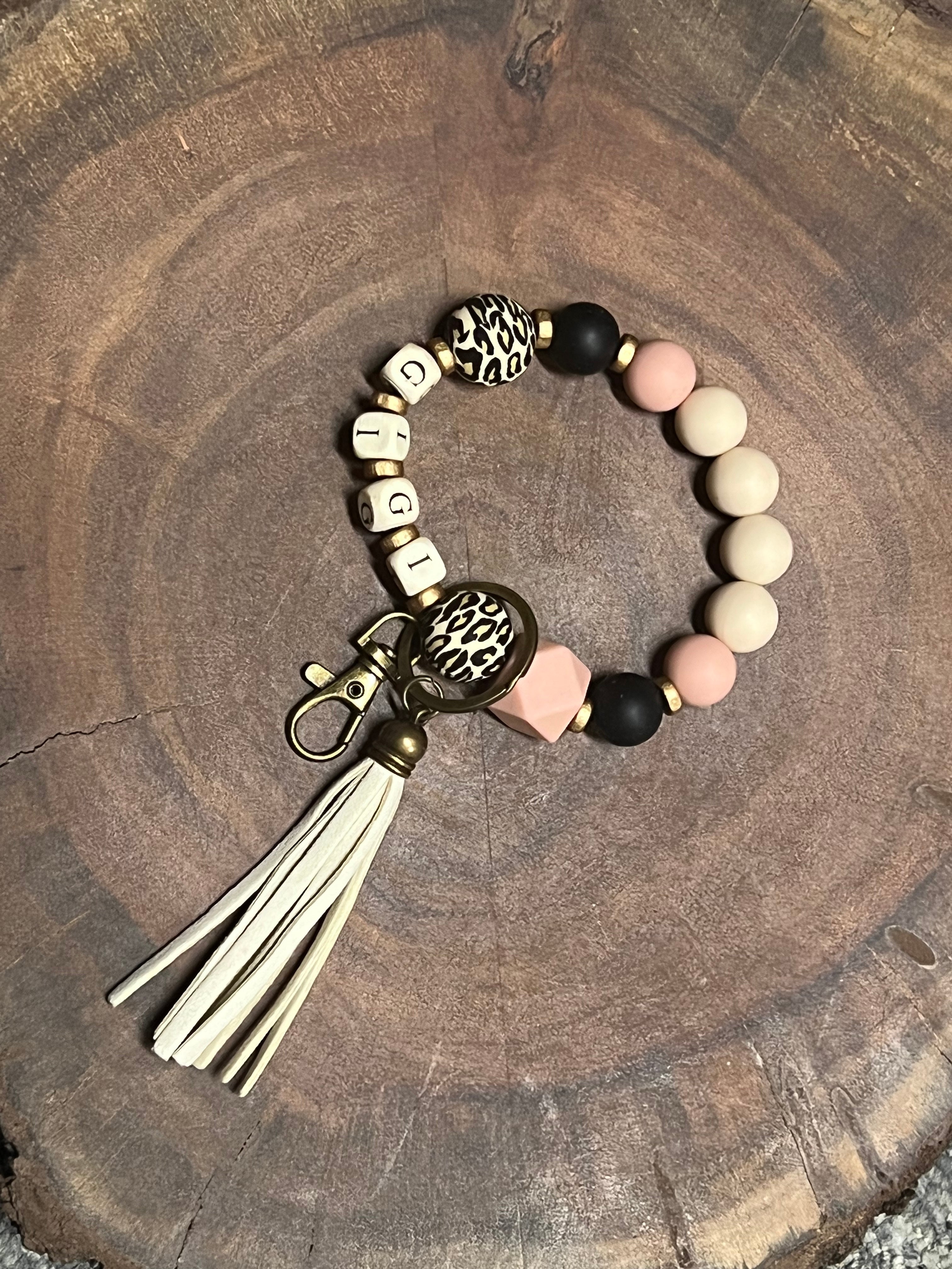 Gigi Silicone Bead Bracelet  Keyring