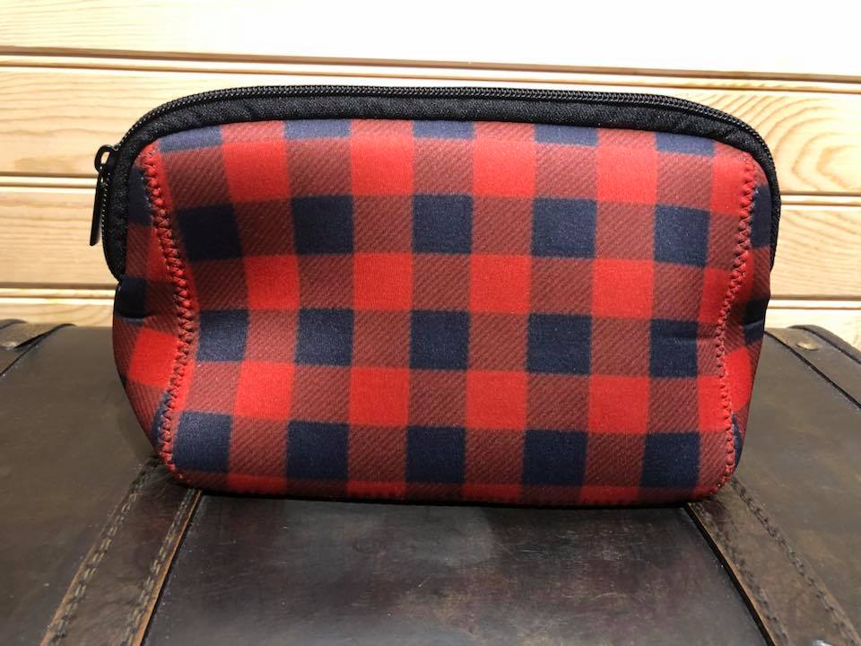 Neoprene Makeup Bag - Red Buffalo