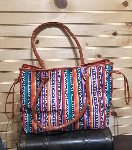 Leopard and Serape Tote