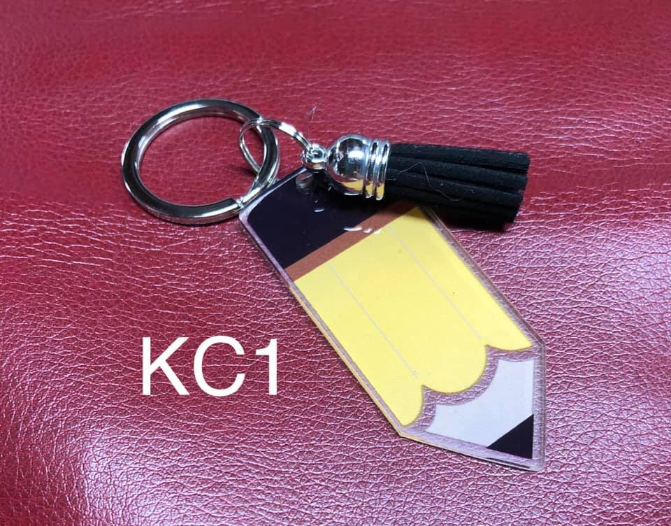 Keyring - Pencil with Black Eraser and Tassel