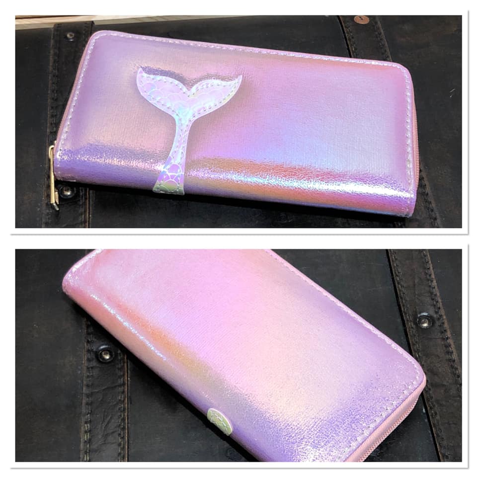 Iridescent Mermaid Tail Wallet - Lt Pink