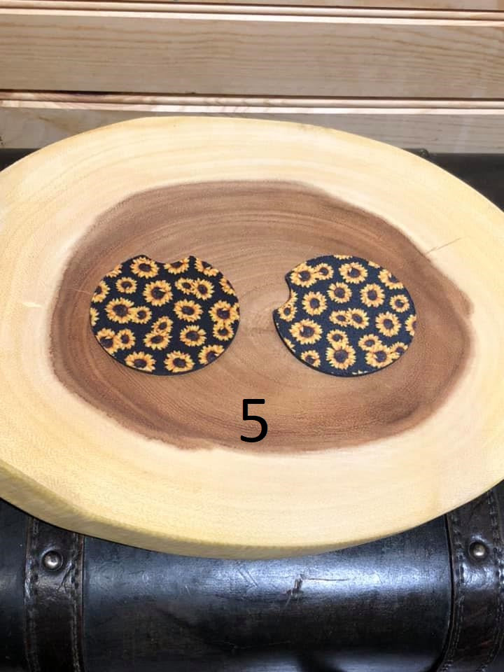 Neoprene Car Coaster - Sunflower