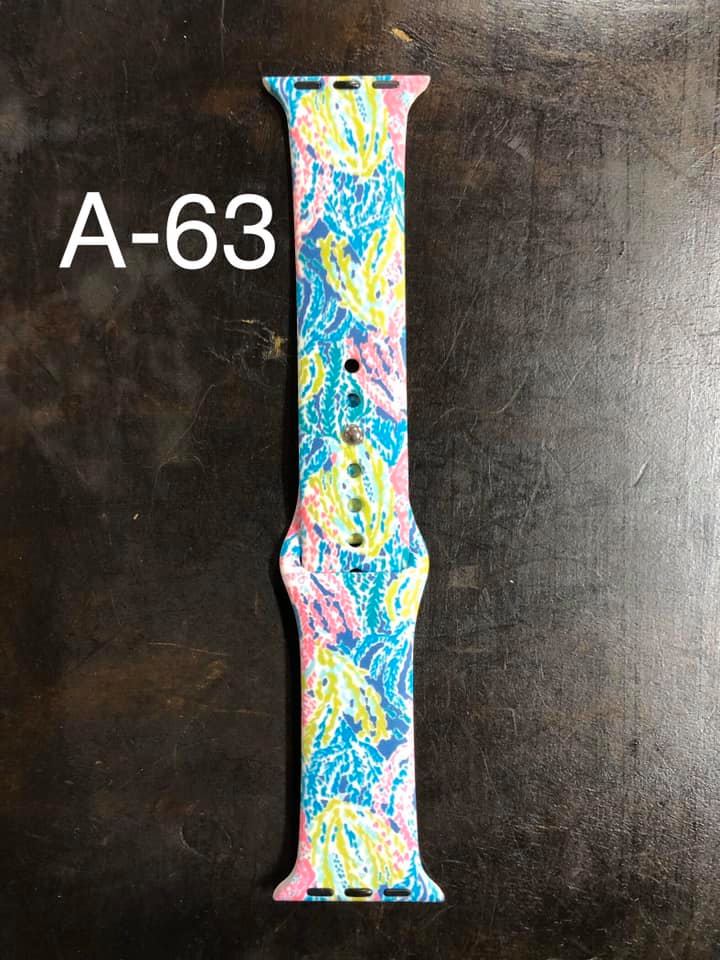 Pattern Silicon Apple Watch Bands - #63 - 38mm / 40 mm