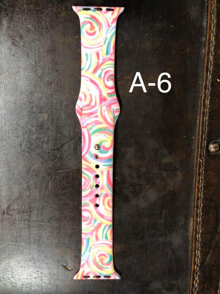 Pattern Silicon Apple Watch Bands - #6 - 38mm / 40 mm