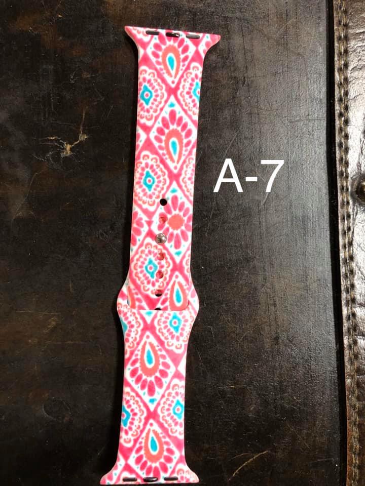 Pattern Silicon Apple Watch Bands - #7 - 38mm / 40 mm