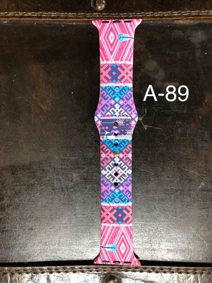 Pattern Silicon Apple Watch Bands - #89 - 38mm / 40 mm