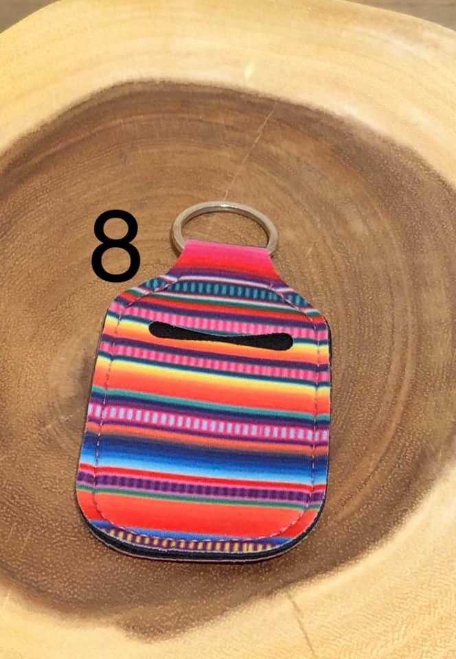 Neoprene Hand Sanitizer Keyring - #8 - Serape