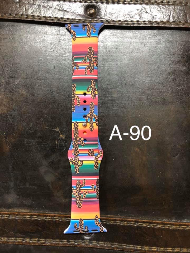 Pattern Silicon Apple Watch Bands - #90 - 38mm / 40 mm