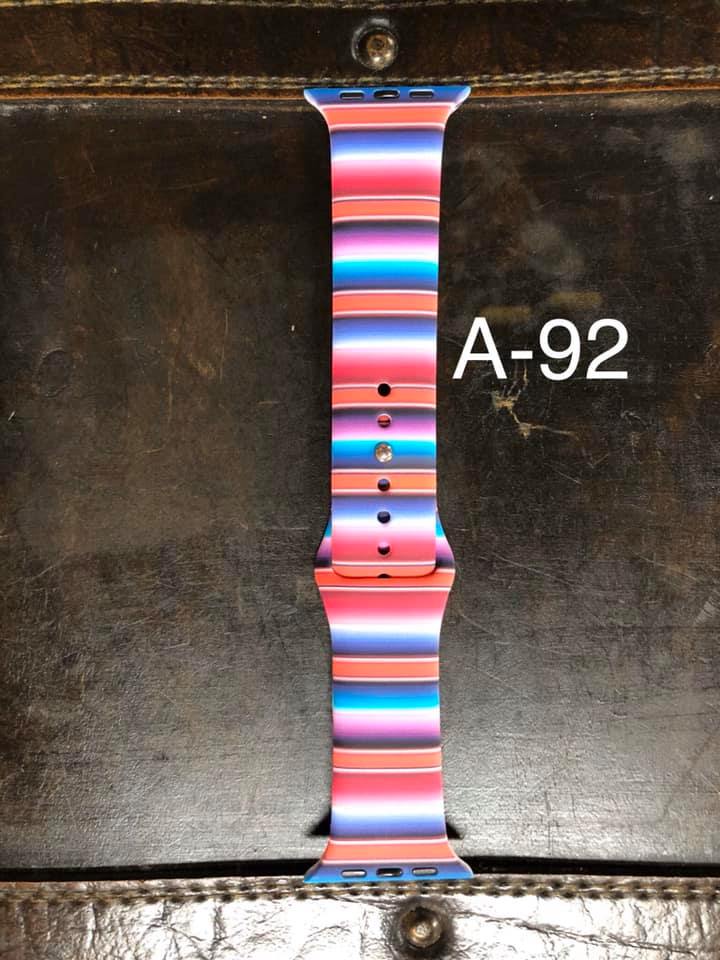 Pattern Silicon Apple Watch Bands - #92 - 38mm / 40 mm