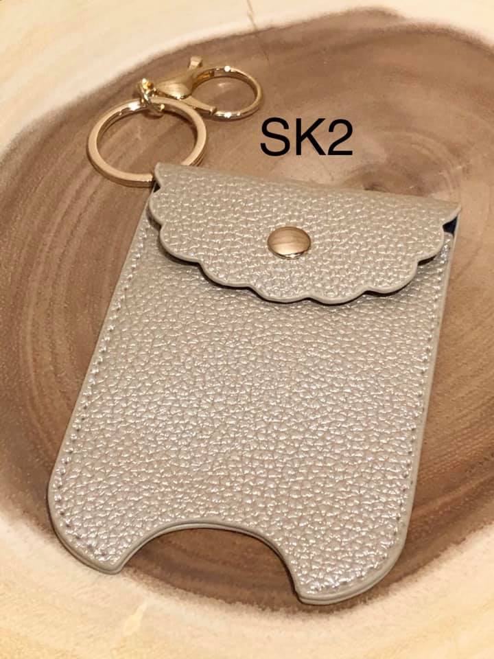Vegan Leather 2 oz Sanitizer Bottle Holder - SK2