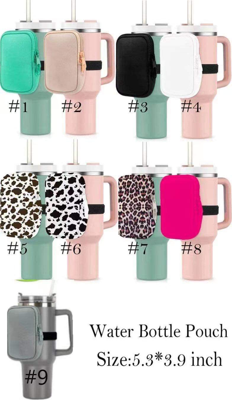 Water Bottle Pouch - #6 Black Cow