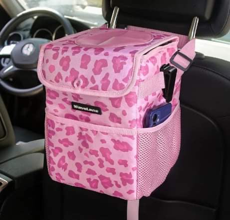 Collapsible Multiple Use Can/Bag - Pink Leopard