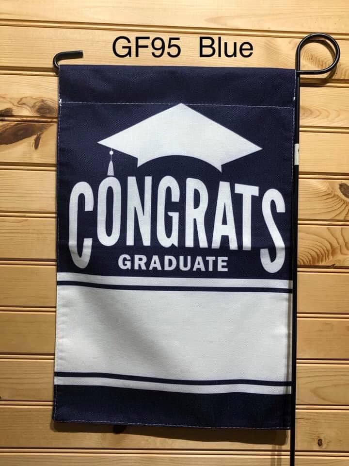 Garden Flag - GF186 - Congrats - Blue