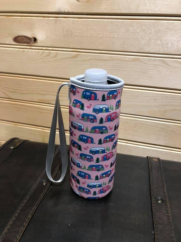 Neoprene Water Bottle Sleeve - Camper (Pink)