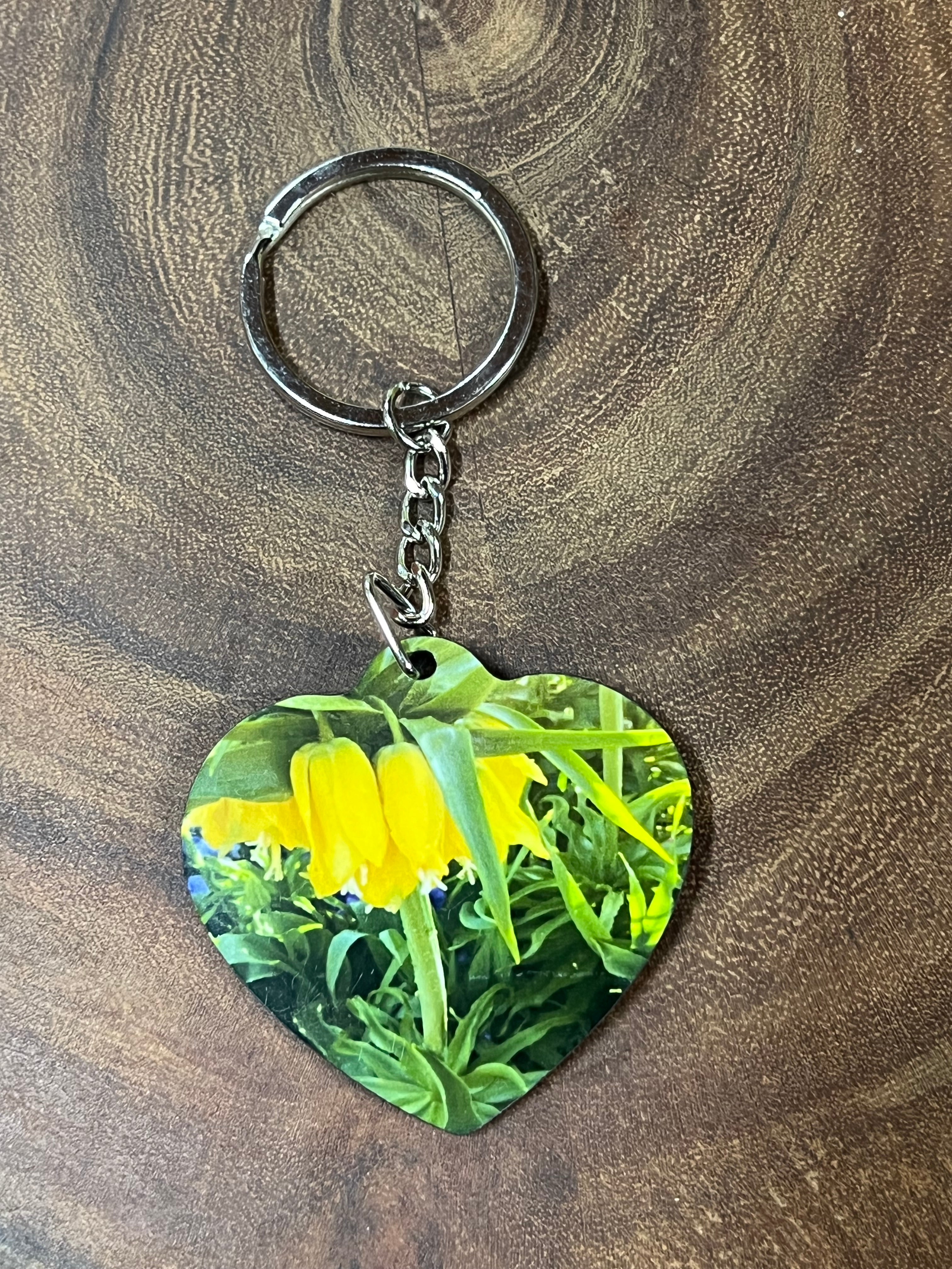 Heart MDF Sublimation Keyring