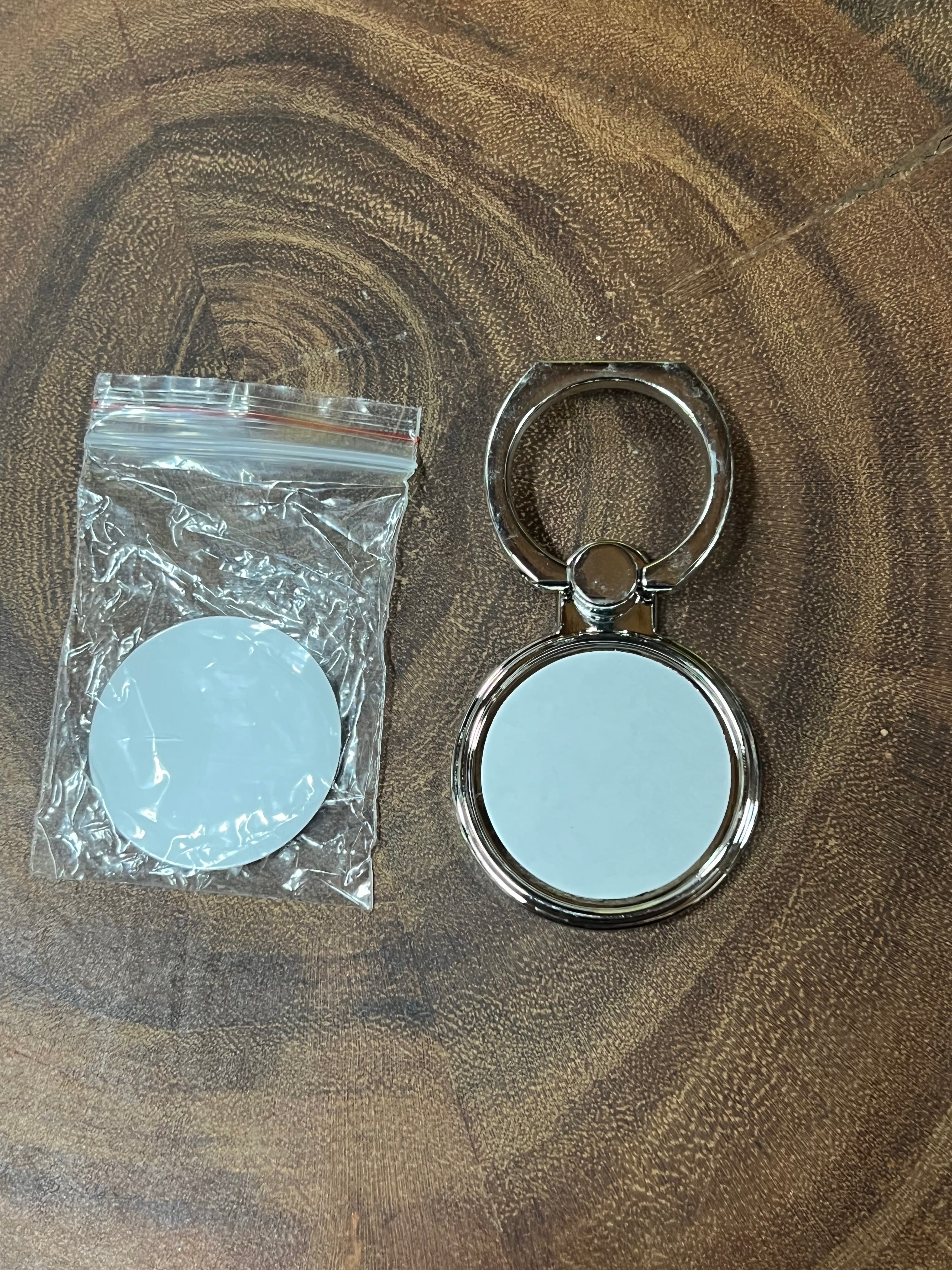 Round Metal Sublimation Disc Keyring