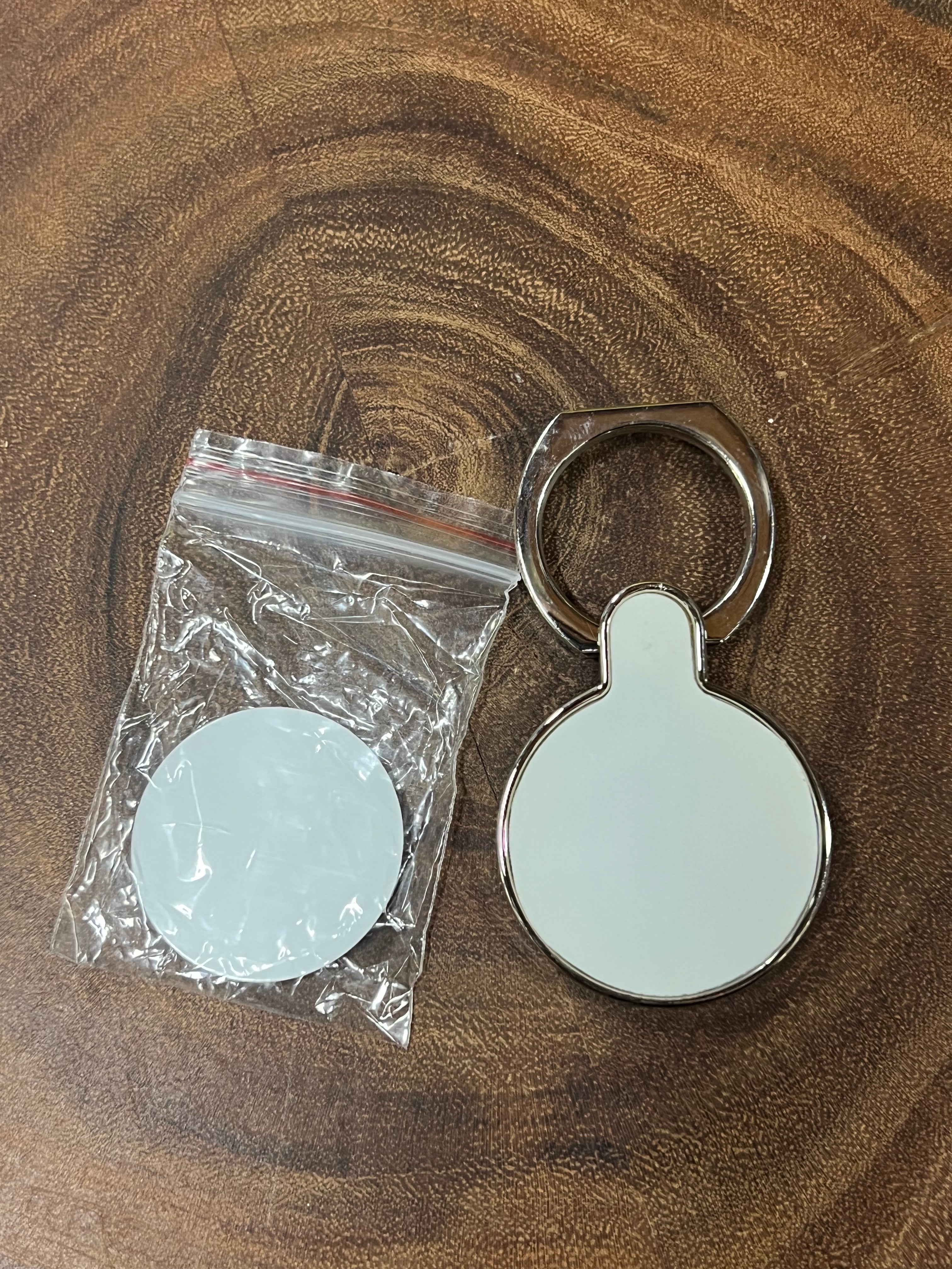 Round Metal Sublimation Disc Keyring