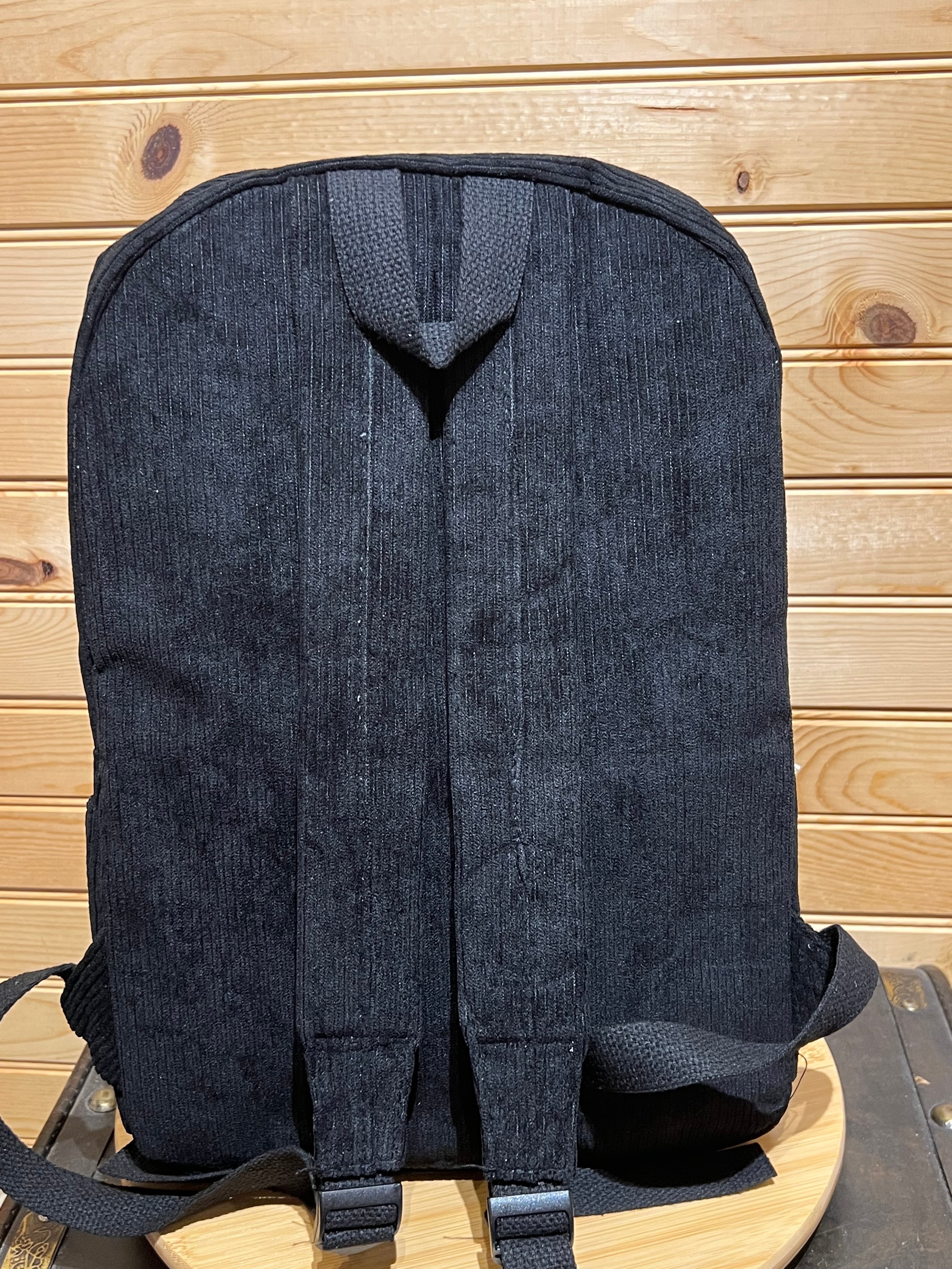 Corduroy Backpack - Black