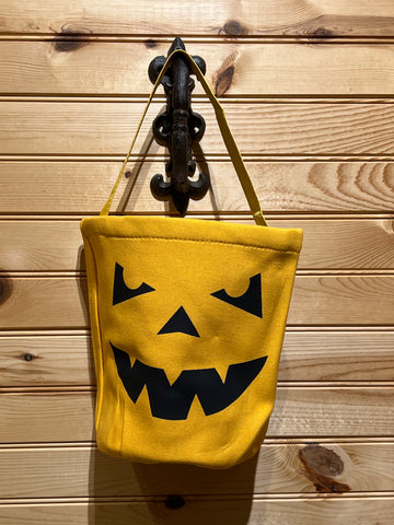 Halloween Basket - Orange - Jack O'lantern - Black