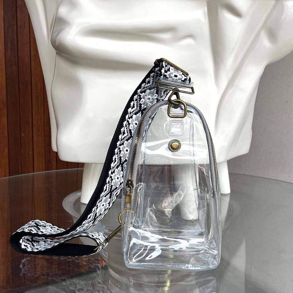 Clear Sling Bag - Black / Grey Strap