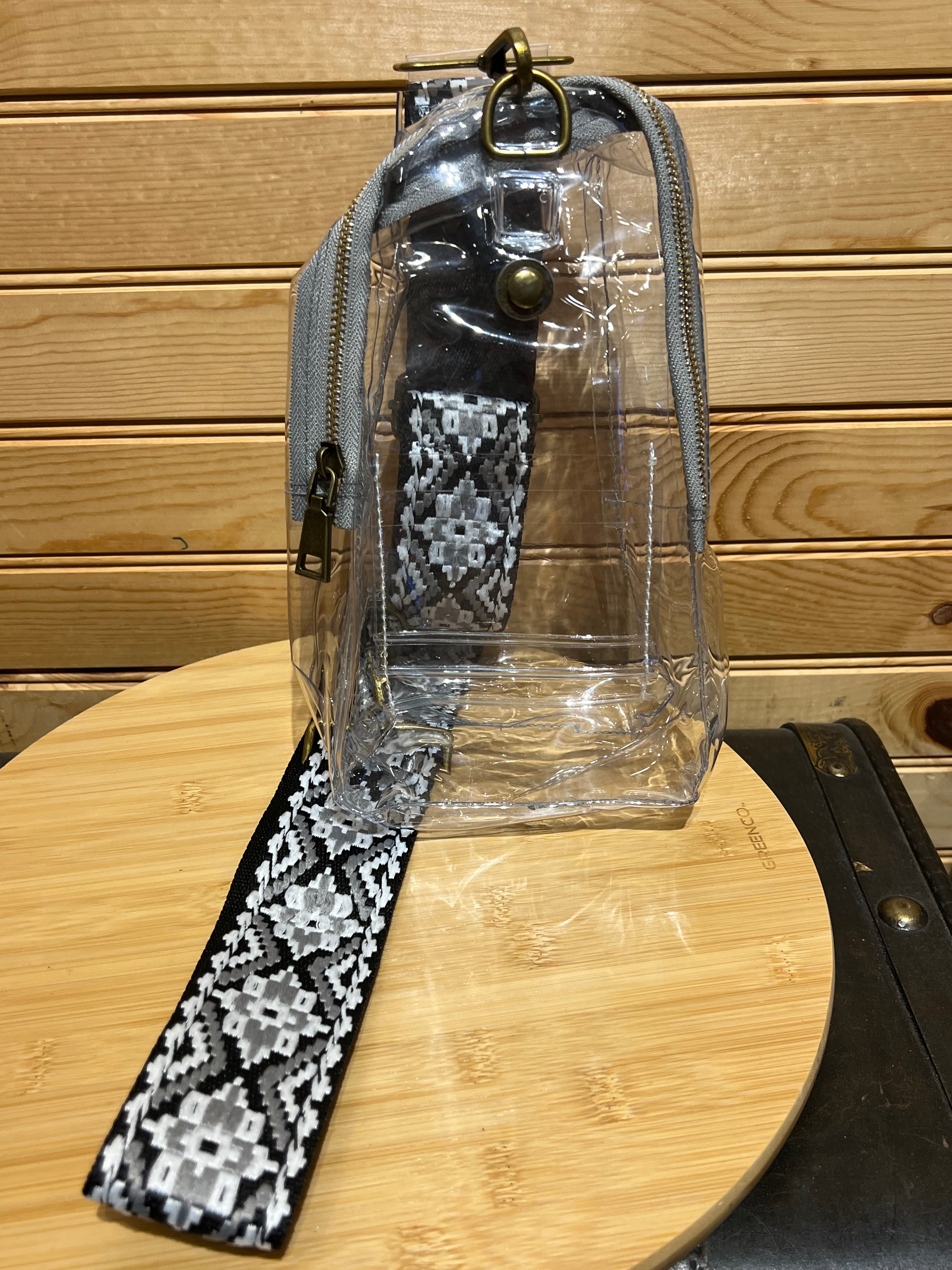 Clear Sling Bag - Black / Grey Strap