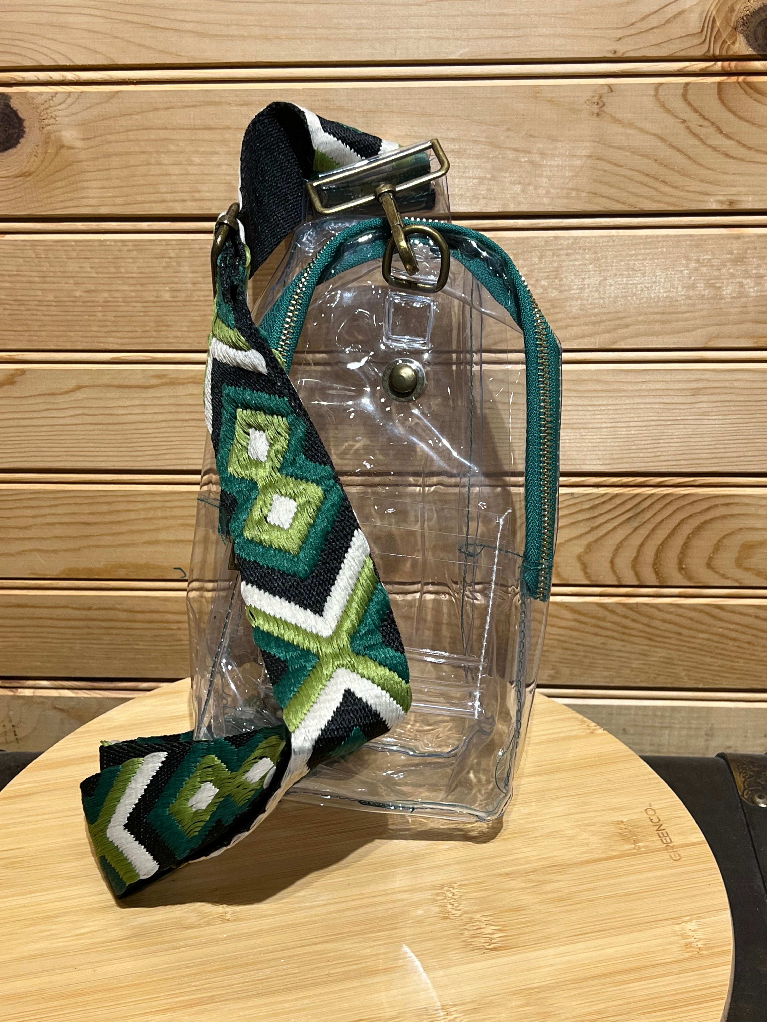 Clear Sling Bag - Hunter Green / Black / White