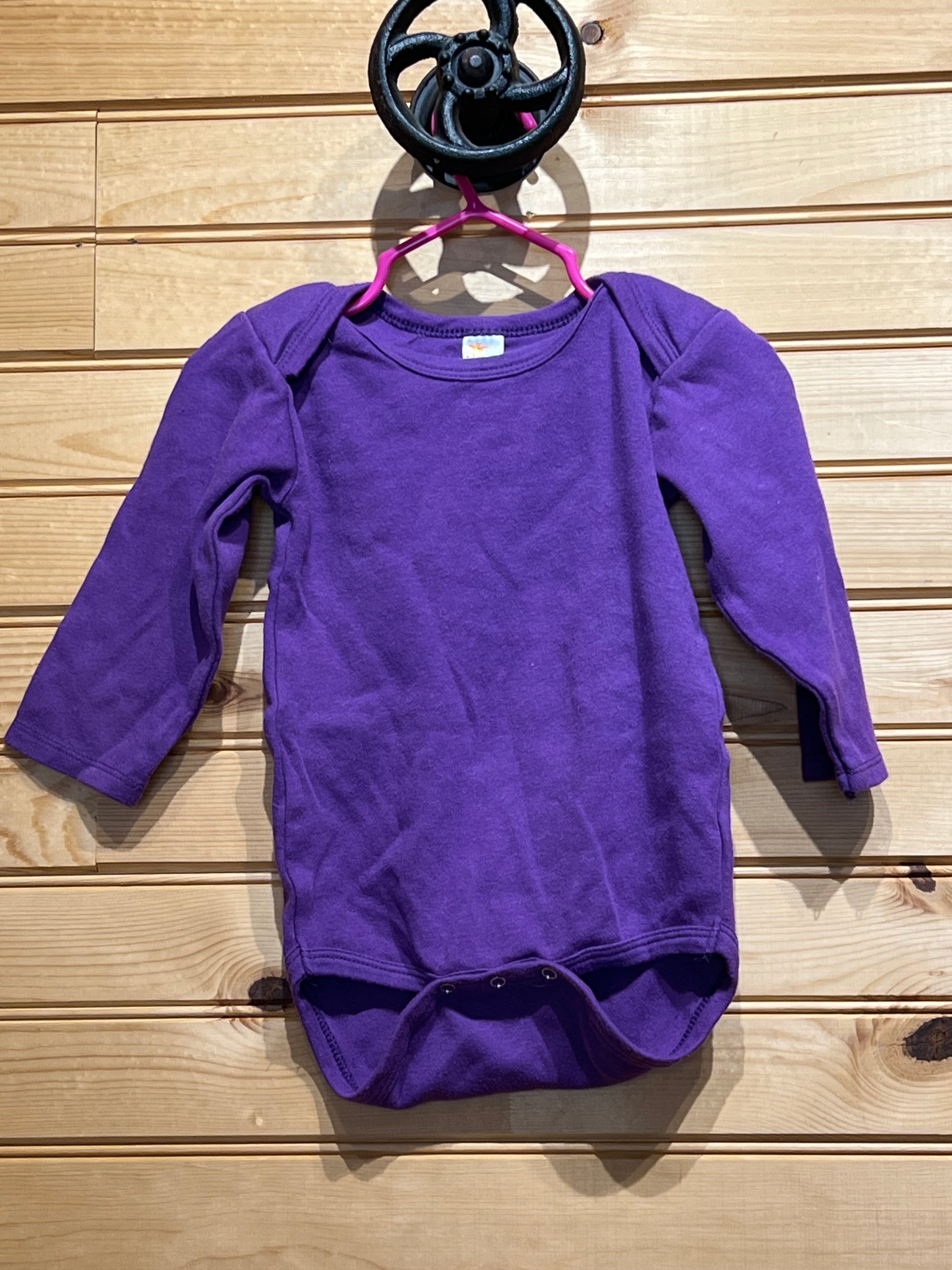 Laughing Giraffe - Long Sleeve Body Suit - Purple