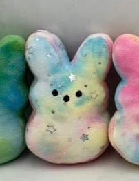 6” TieDye Pastel with Stars Stuffie