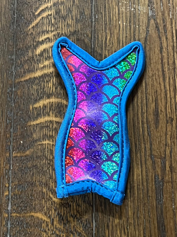 Mermaid Popsicle Holder -Blue with Glitter Rainbow scales