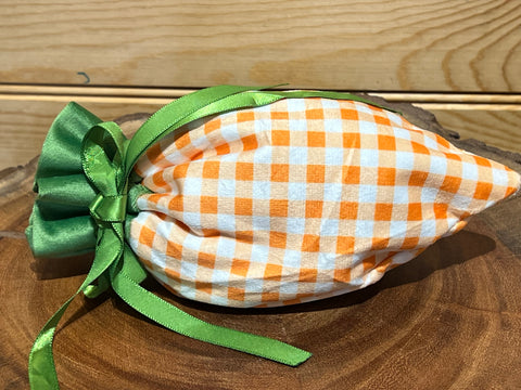 Velveteen Carrot Candy Bag - Orange Gingham