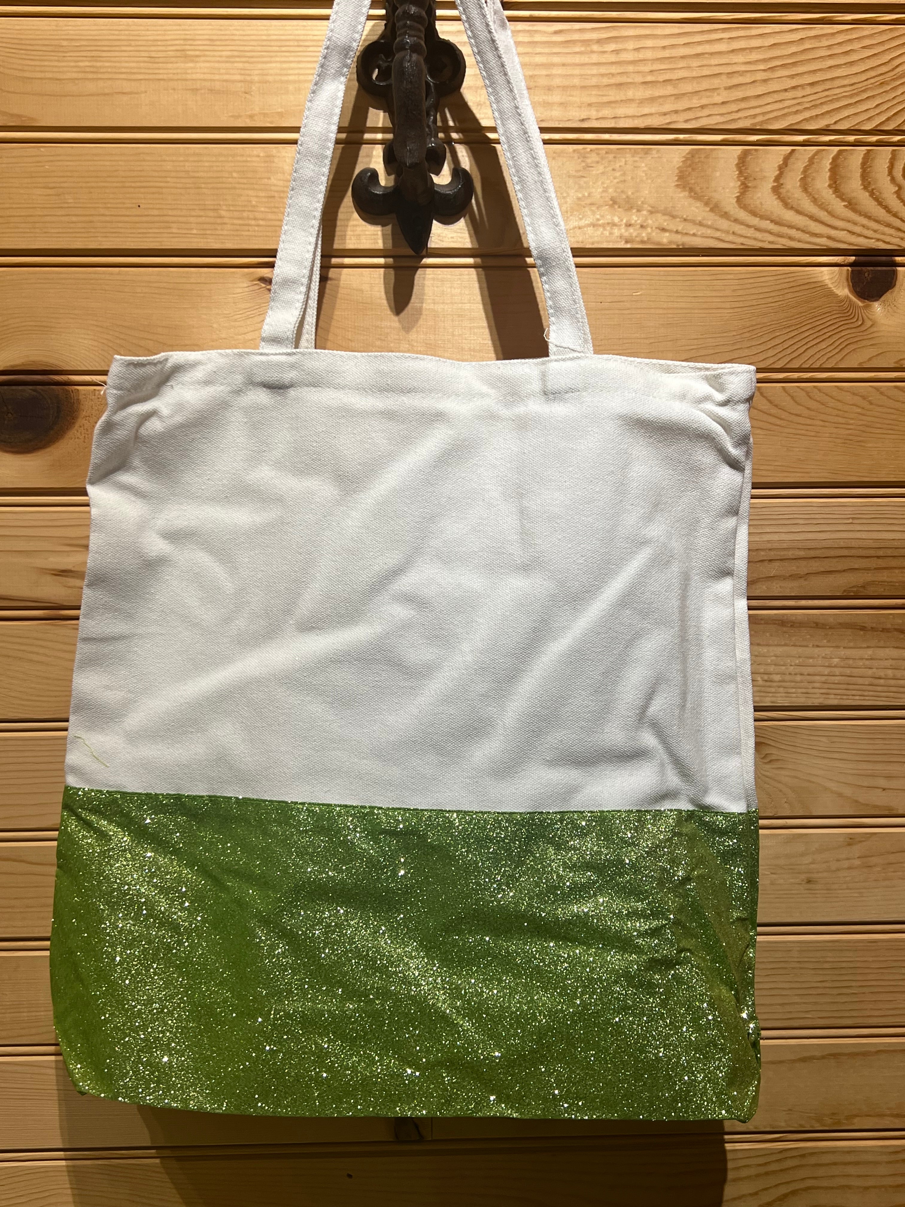 Glitter Tote - G14 - Lime Green